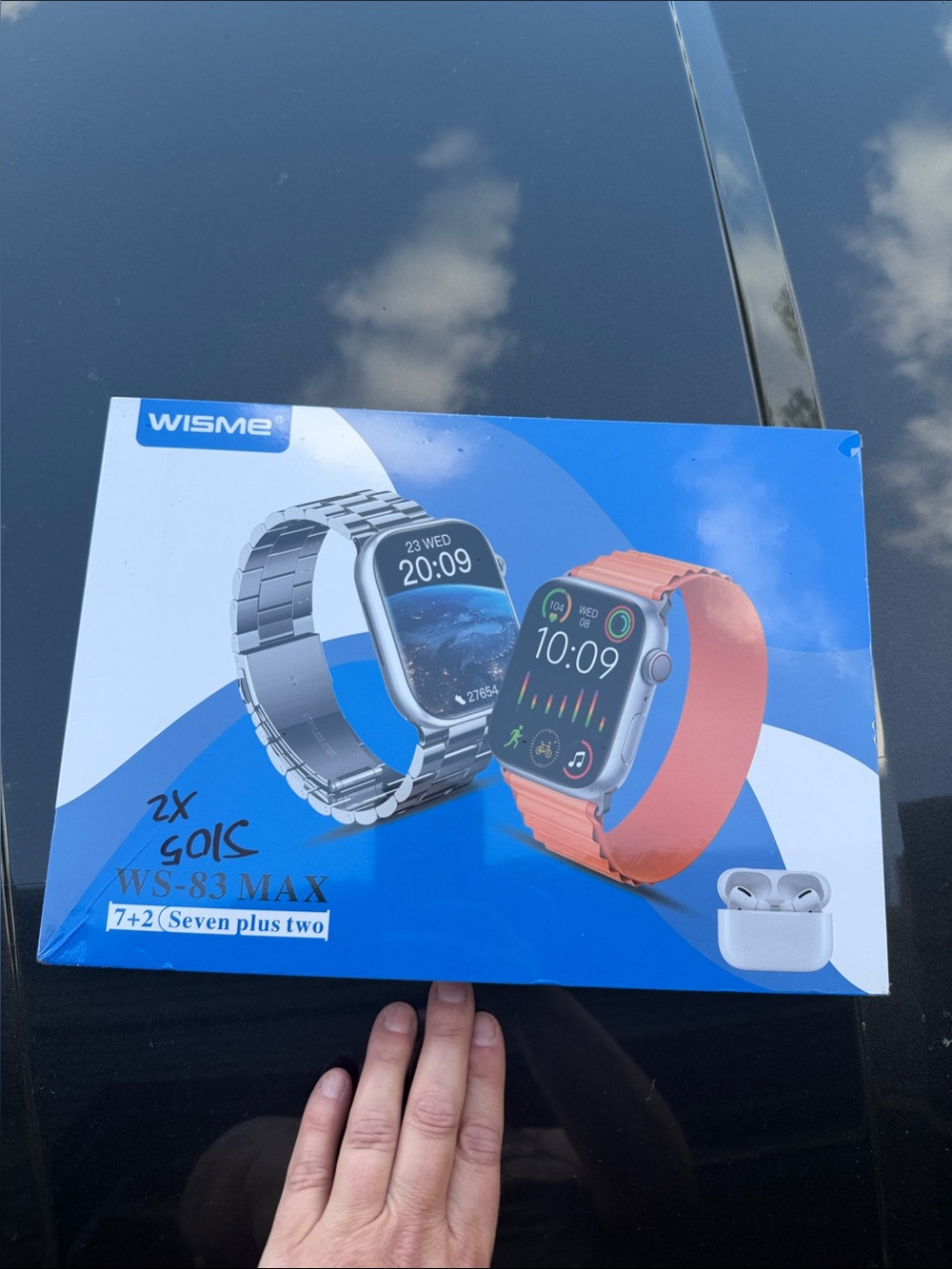 Silver & Orange Smartwatch Bundle - WS-83 MAX